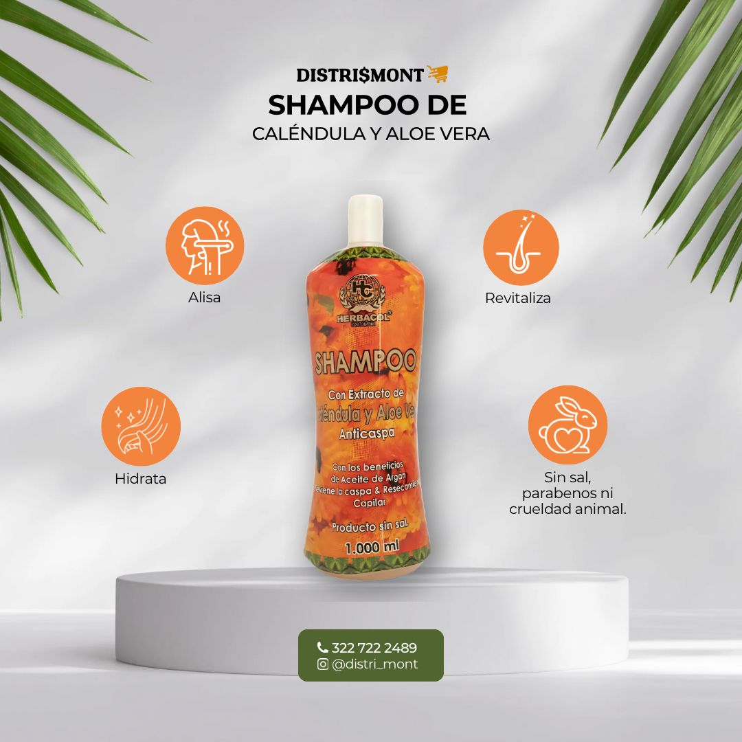 SHAMPOO DE CALÉNDULA Y ALOE VERA