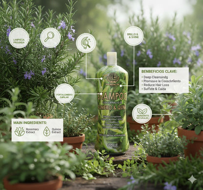 SHAMPOO DE ROMERO Y QUINA 1000ML