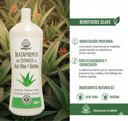 TRATAMIENTO ALOE VERA Y BIOTINA X1000